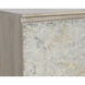 Mirabelli 67.5 X 19 inch Light Grey / Brass Sideboard